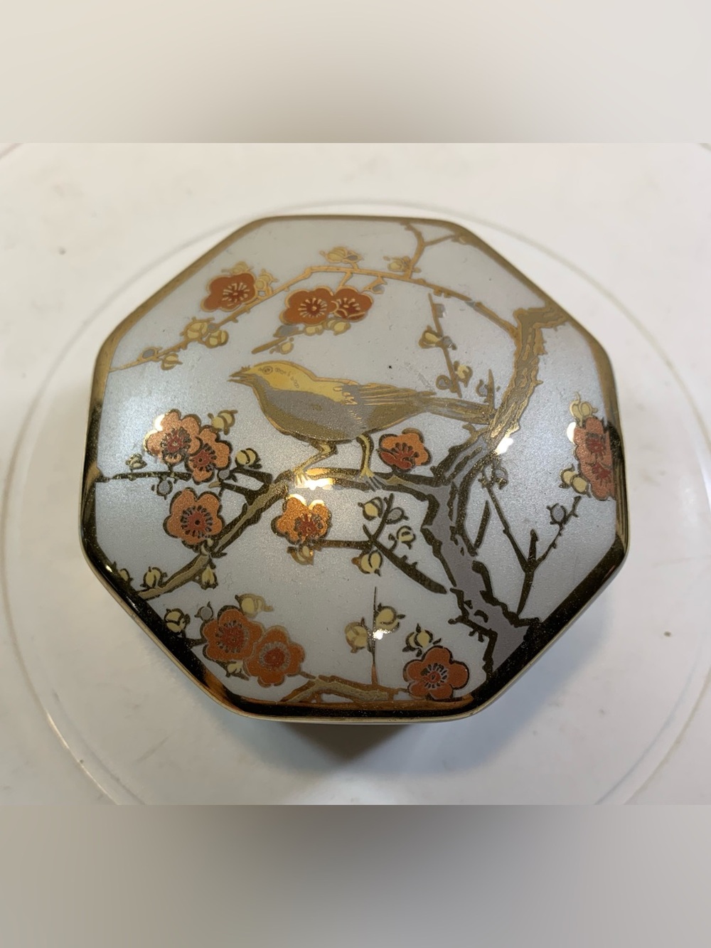 Vintage Japanese Gold Copper Bronze & Silver Tones Trinket Box.           3593